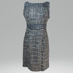 J Crew 4P Black Multi Boucle Sheath Dress